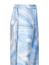 Pantaloni in twill di seta stampa Marmo azzurro
