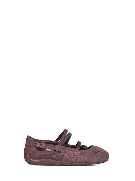 Chocolate brown suede Speedcat Ballet ballet flats