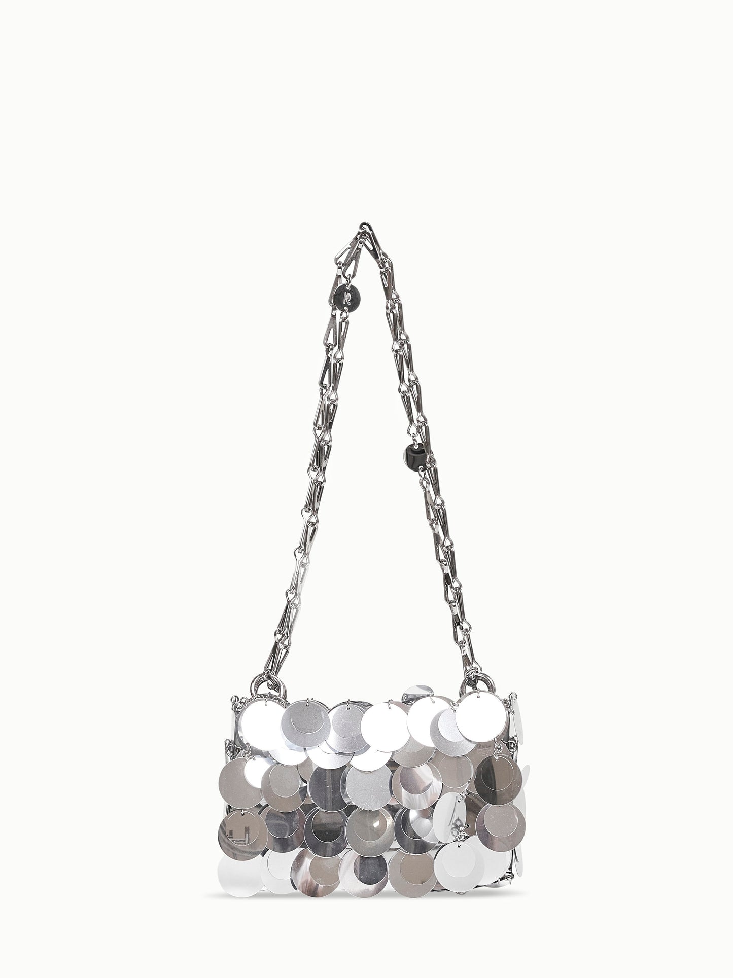 Silver Silver Sparkle Discs Nano shoulder bag