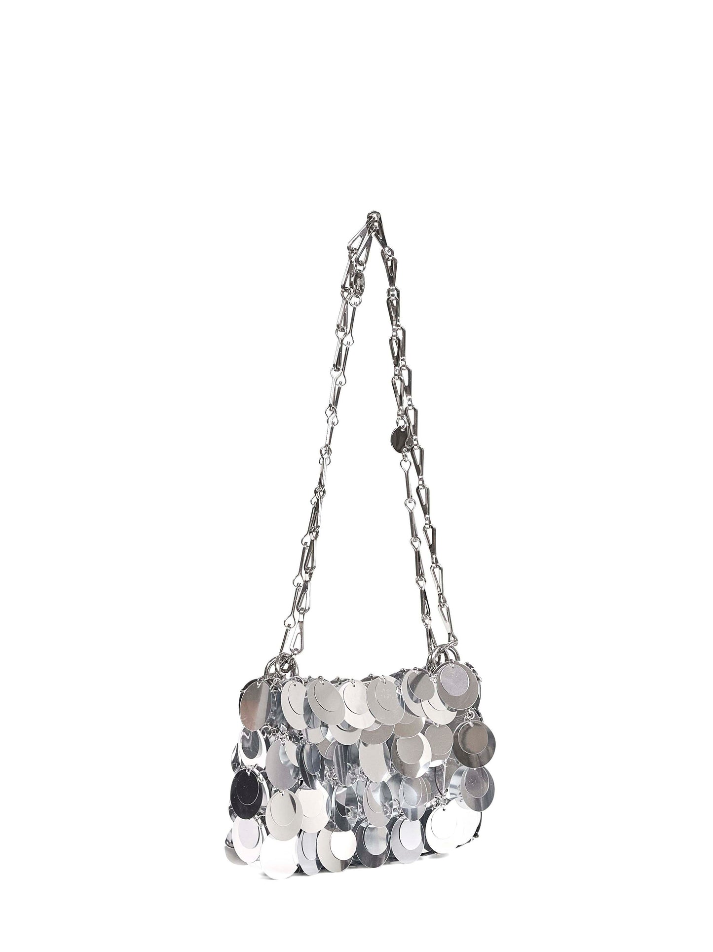 Silver Silver Sparkle Discs Nano shoulder bag