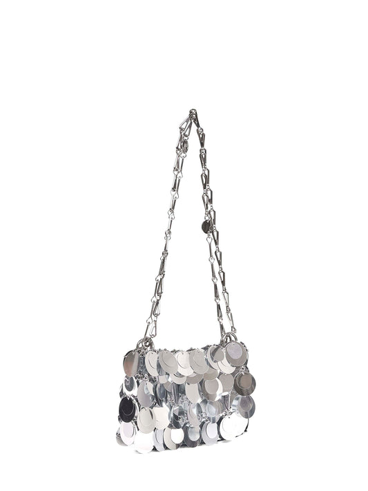 Silver Silver Sparkle Discs Nano shoulder bag