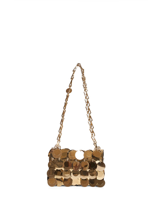 Gold Gold Sparkle Discs Nano shoulder bag