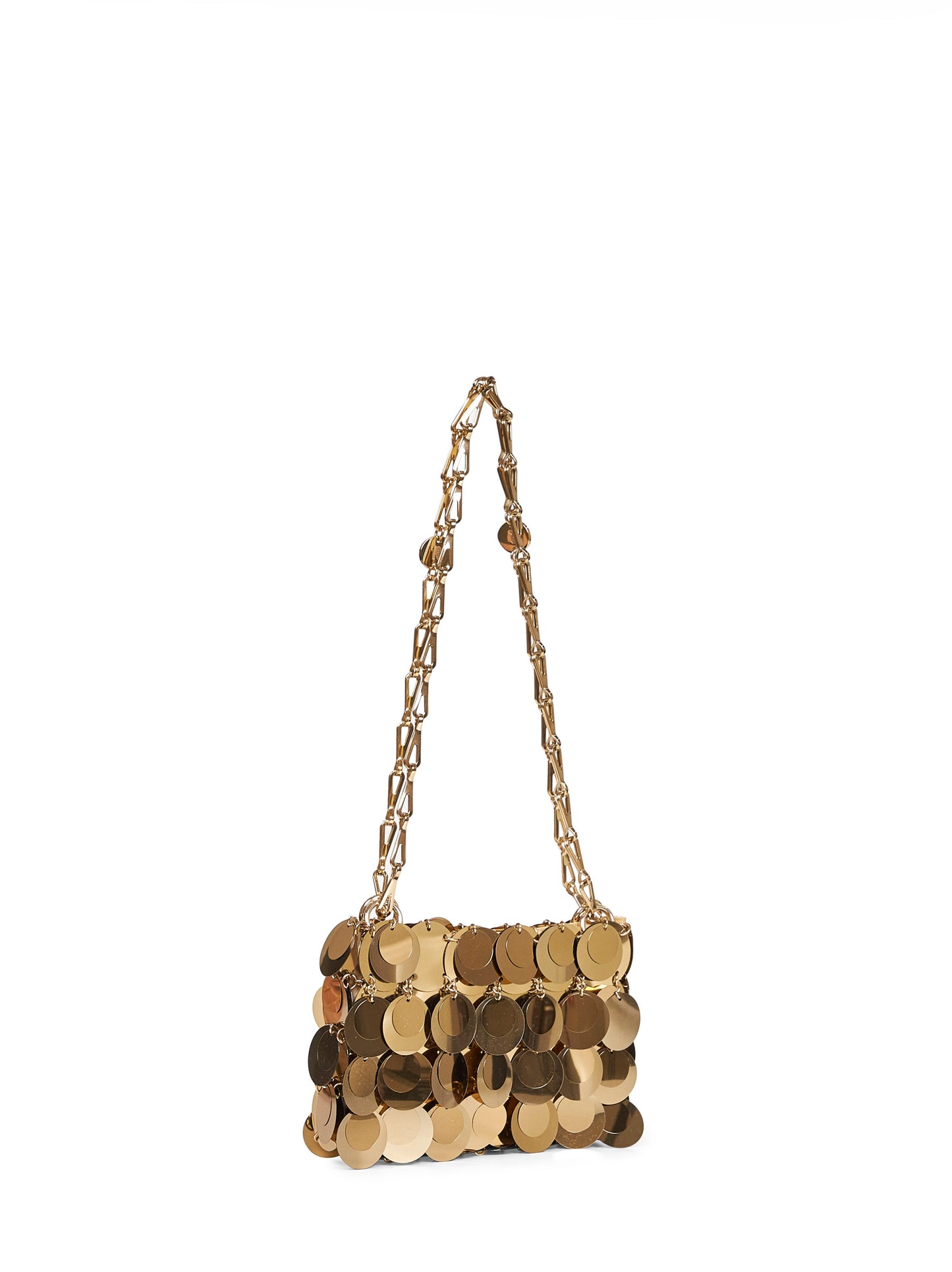 Gold Gold Sparkle Discs Nano shoulder bag