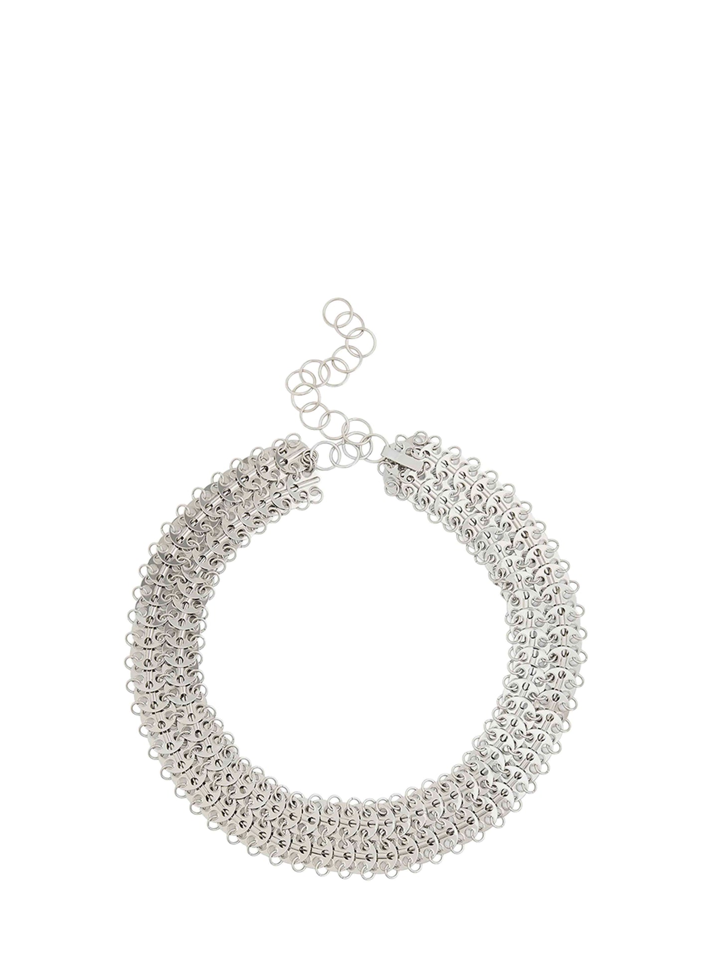 Cintura gioiello 1969 con dischi in metallo argento