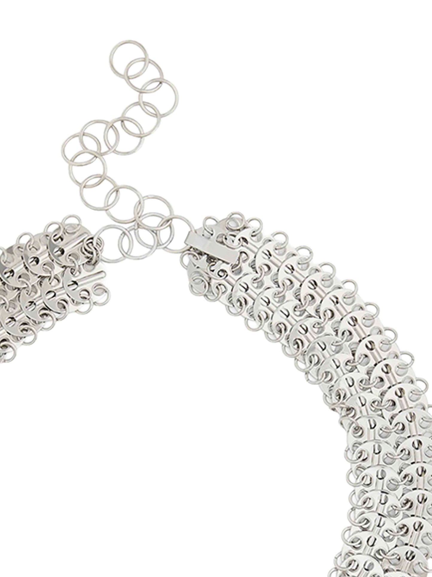 Cintura gioiello 1969 con dischi in metallo argento