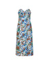 Midi dress with multicolor floral sequin embroidery