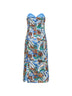 Midi dress with multicolor floral sequin embroidery