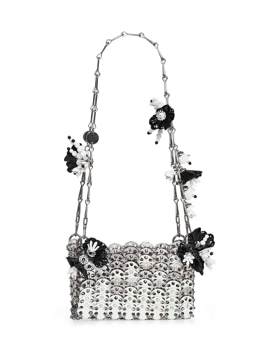 Borsa a spalla 1969 Nano argento e bianco