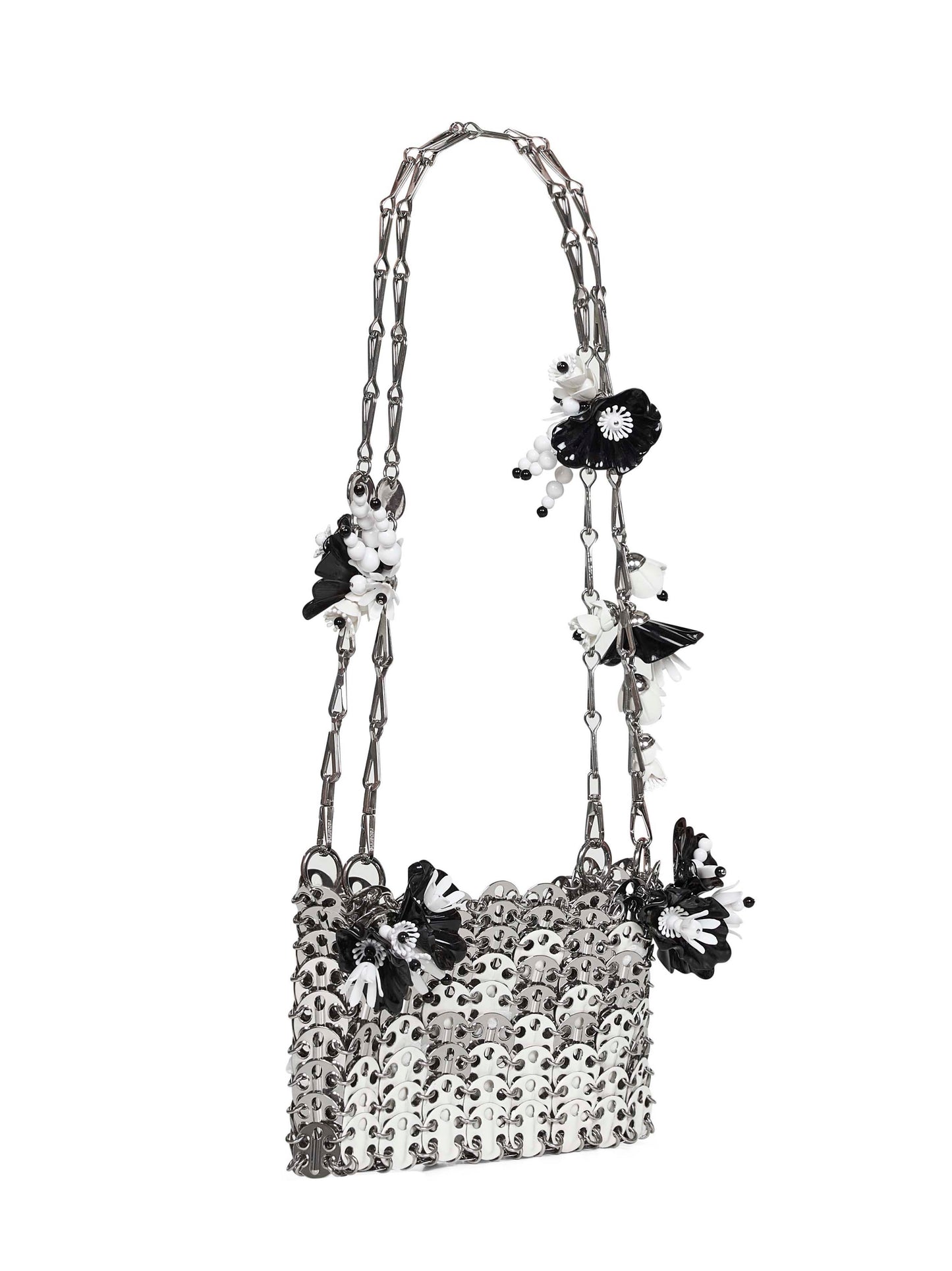 Borsa a spalla 1969 Nano argento e bianco