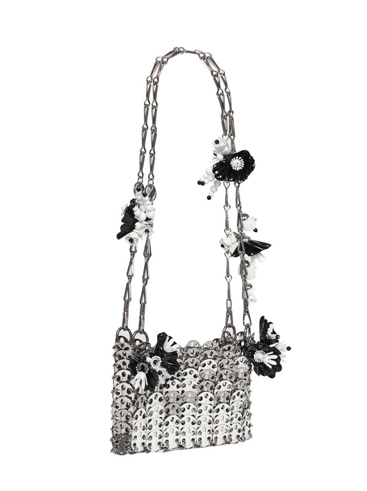 Borsa a spalla 1969 Nano argento e bianco