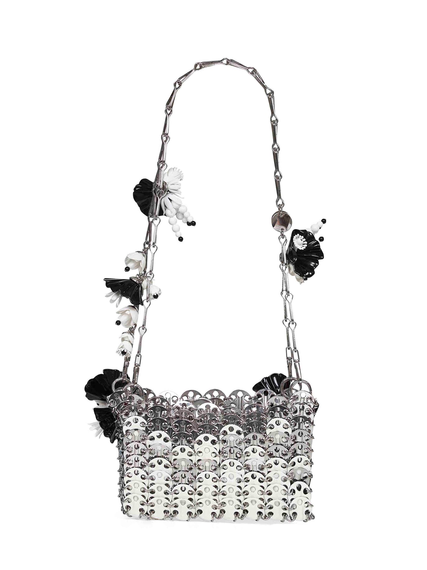 Borsa a spalla 1969 Nano argento e bianco