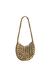 Borsa a spalla reversibile Moon Flip Bag oro e argento