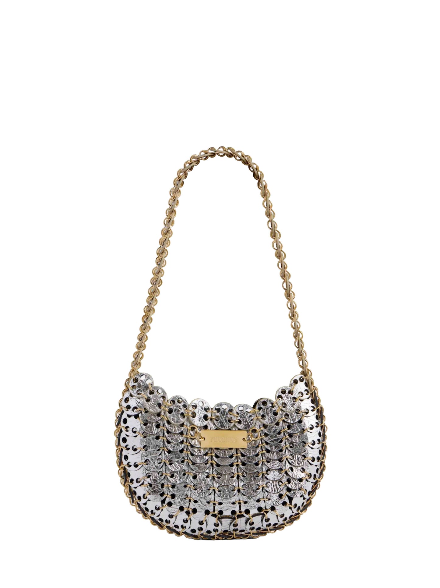 Borsa a spalla reversibile Moon Flip Bag oro e argento