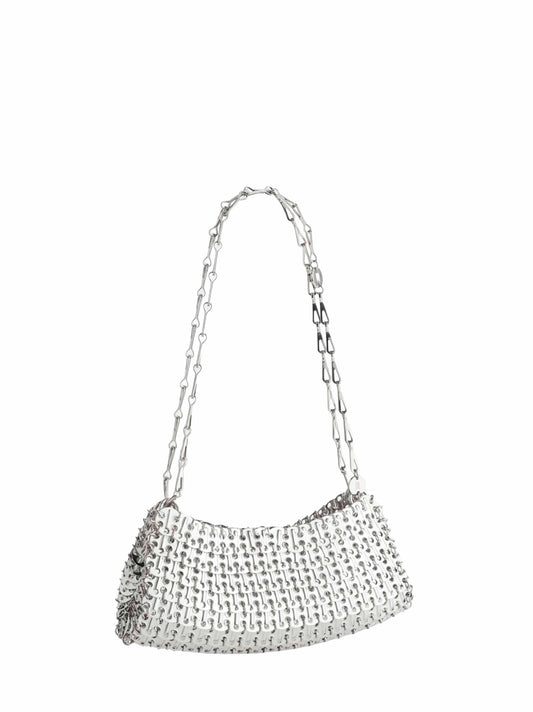 Silver 1969 clutch shoulder bag