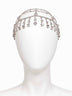 Silver brass and crystals hair cap