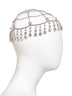 Silver brass and crystals hair cap