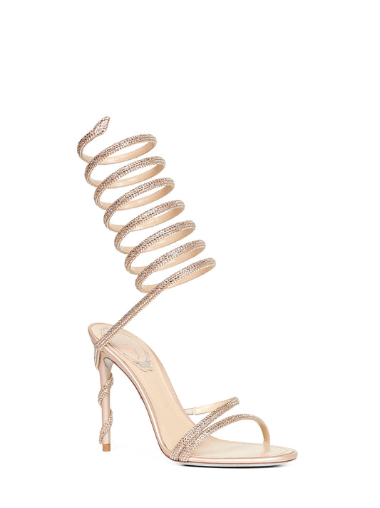 Beige Margot 105 jeweled sandals