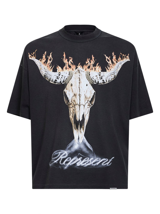 Stained black jersey British Cowboys T-shirt