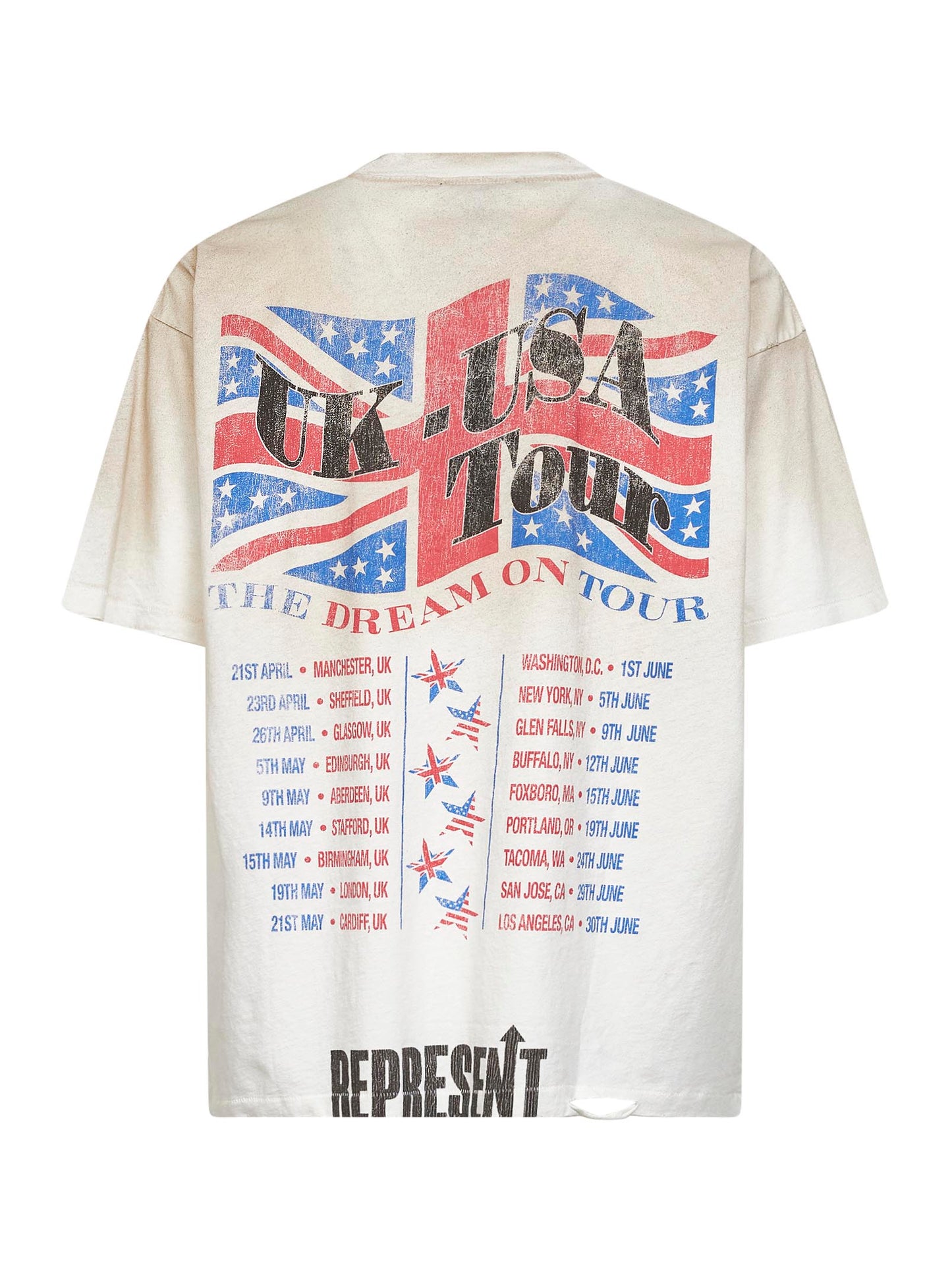 Ecru jersey The American Dream On Tour T-shirt