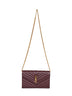 Portafogli con catena Cassandre bordeaux<BR/>