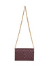 Portafogli con catena Cassandre bordeaux<BR/>