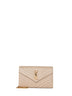 Quilted leather clutch with YSL logo