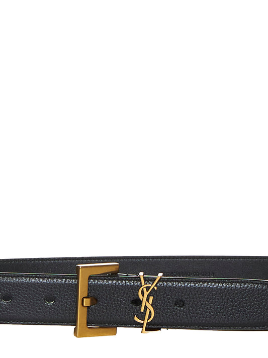 Cassandre cintura con fibbia quadrata in pelle liscia