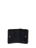 Black leather Cassandre compact zip around wallet