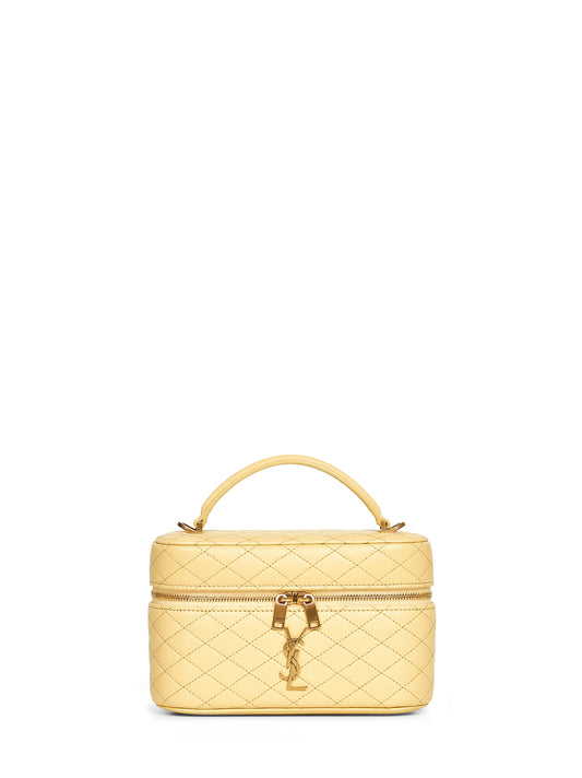 Soft lemon Vanity Gaby bag with shoulder strap