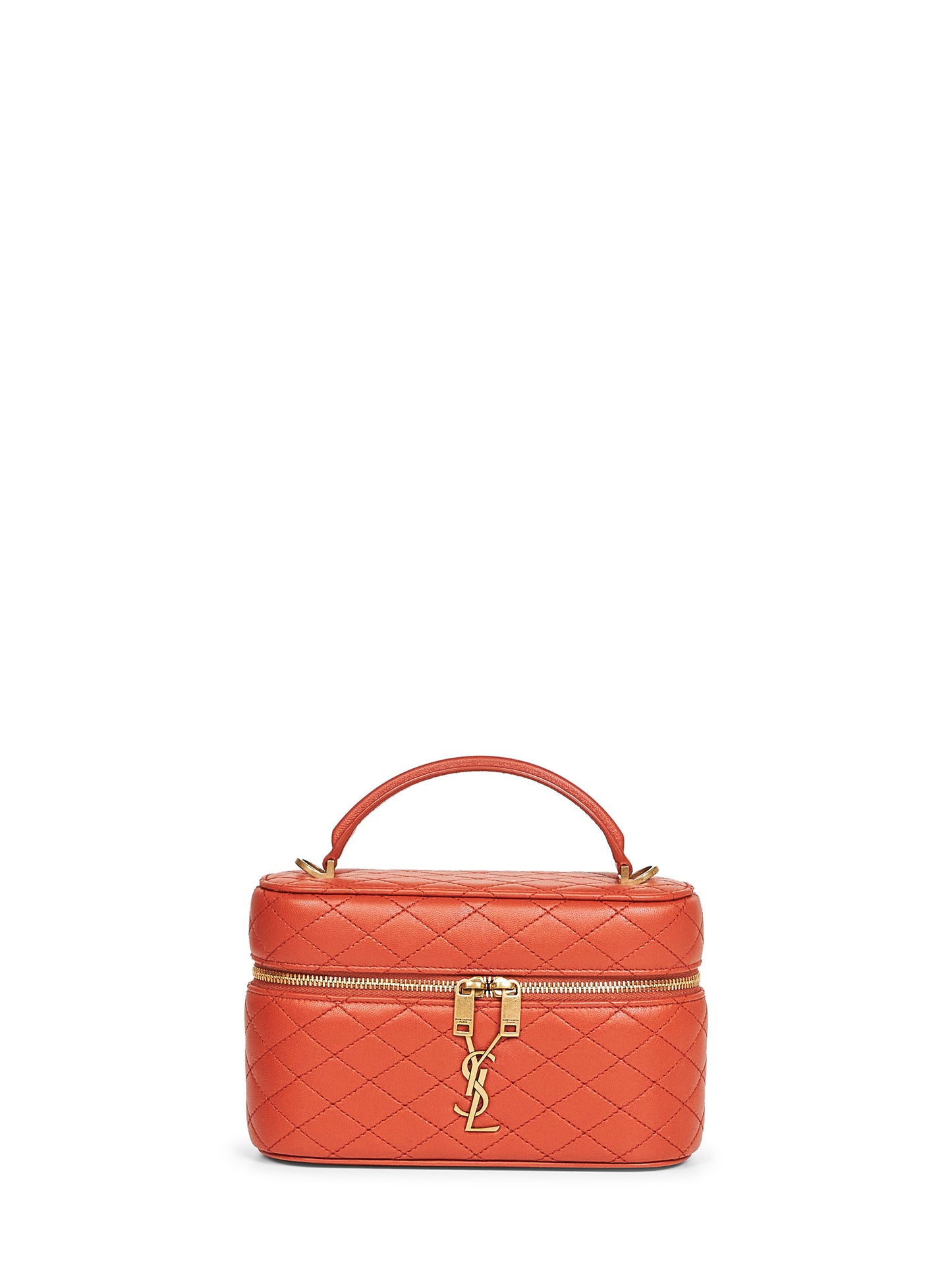 Orange Gaby vanity bag with shoulder strap