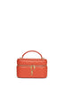 Orange Gaby vanity bag with shoulder strap