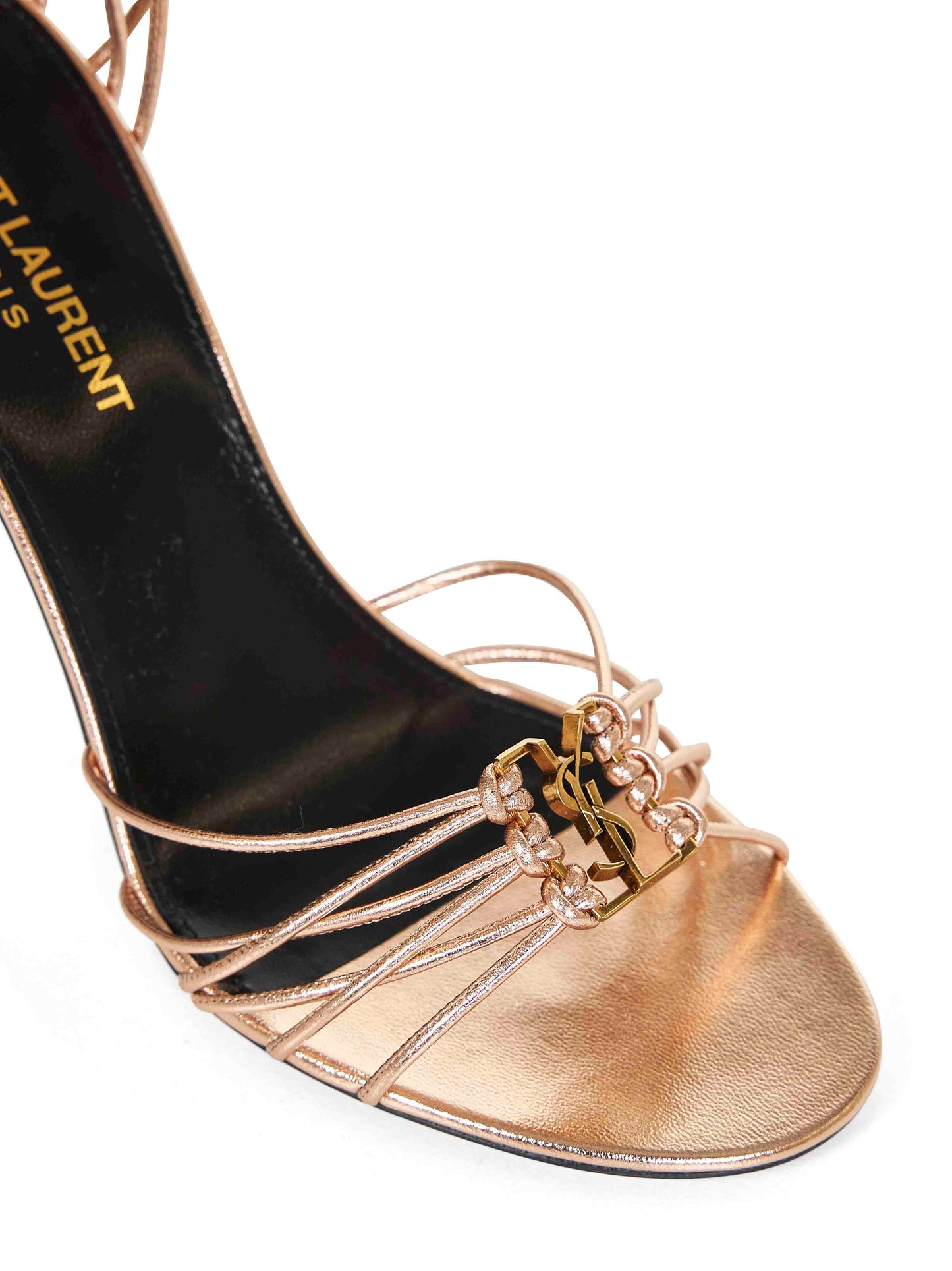 Sandali Babylone in nappa metallizzata nude