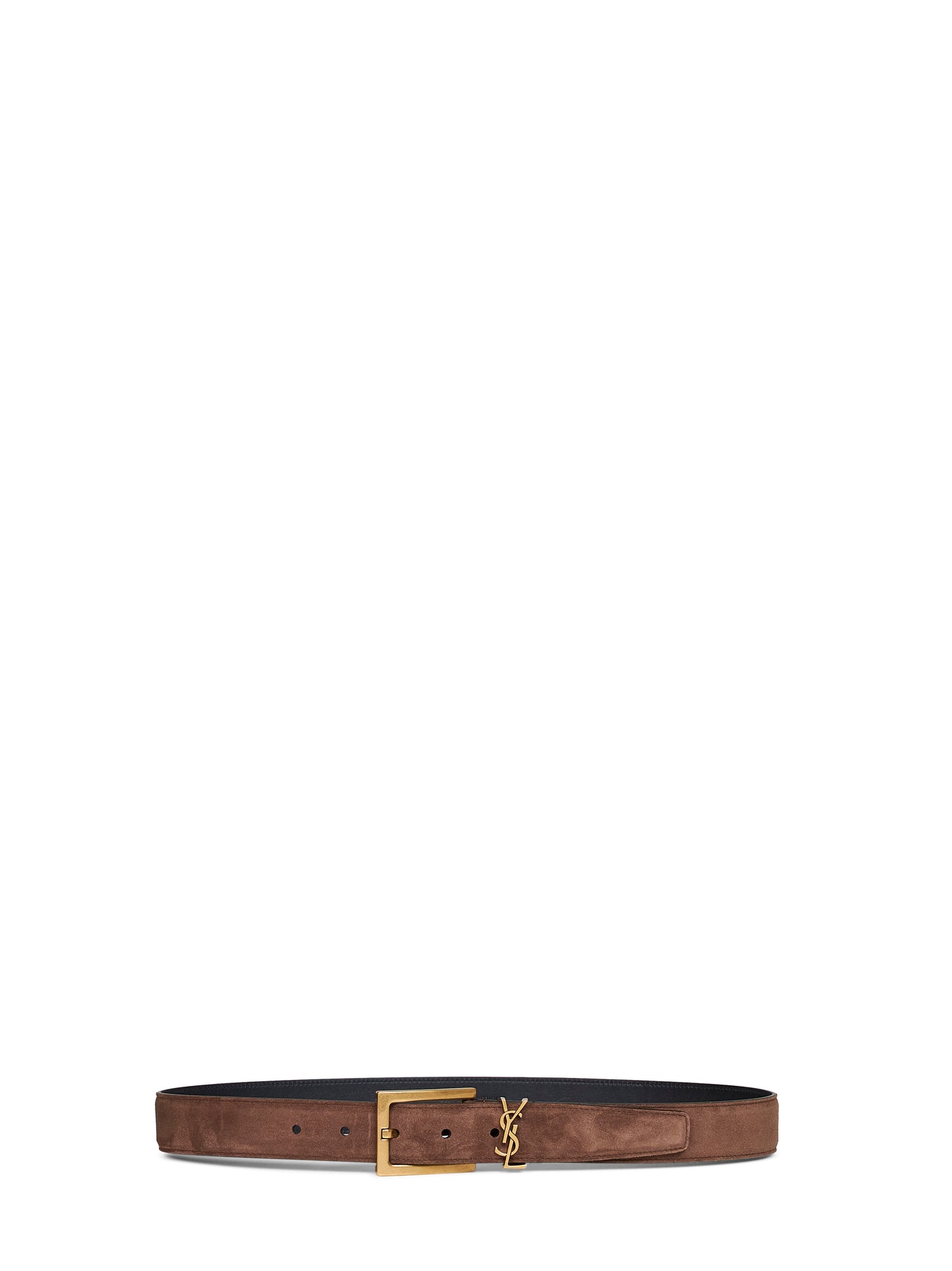 Coffee brown suede Cassandre belt