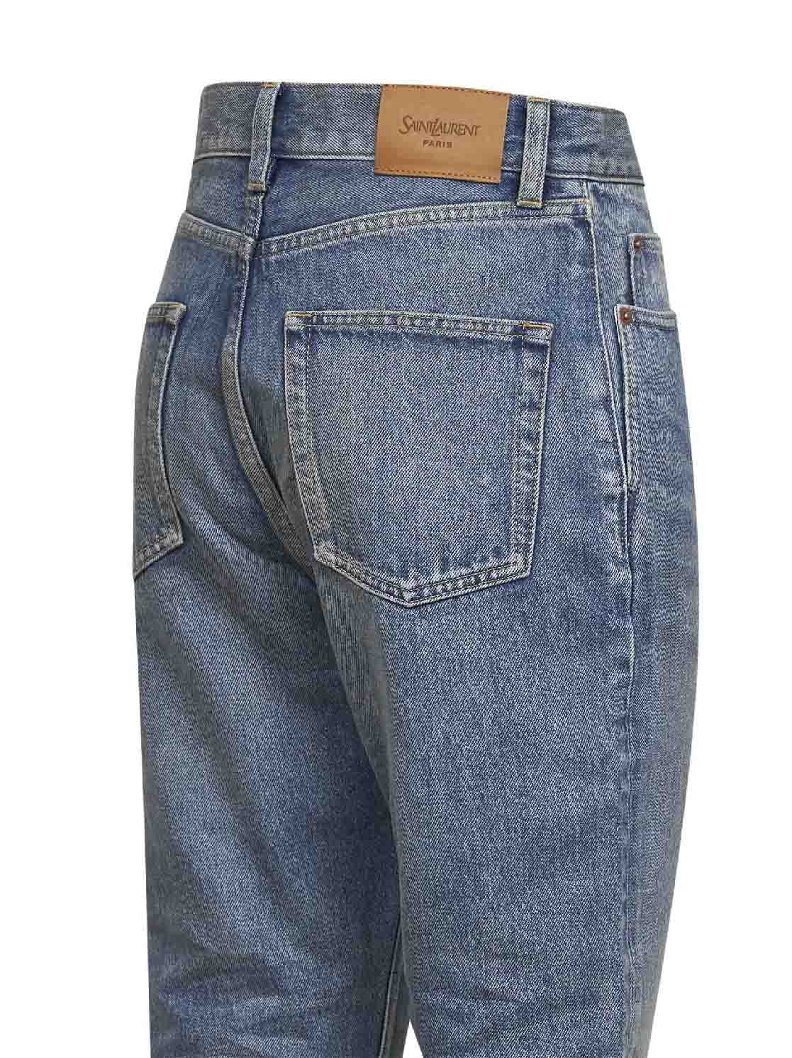 Medium blue denim 90s ankle-length jeans