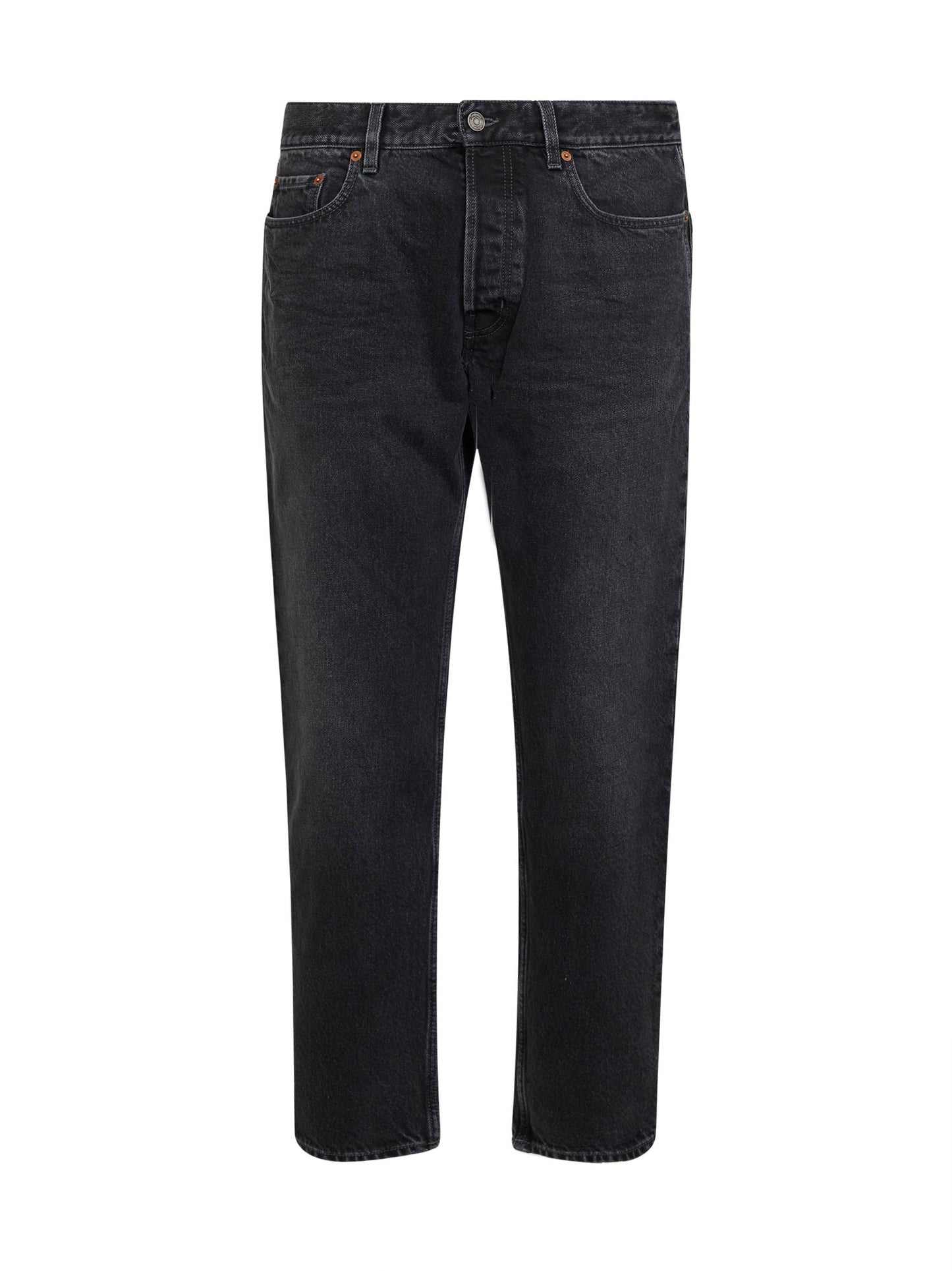 Black denim Mick straight-leg jeans