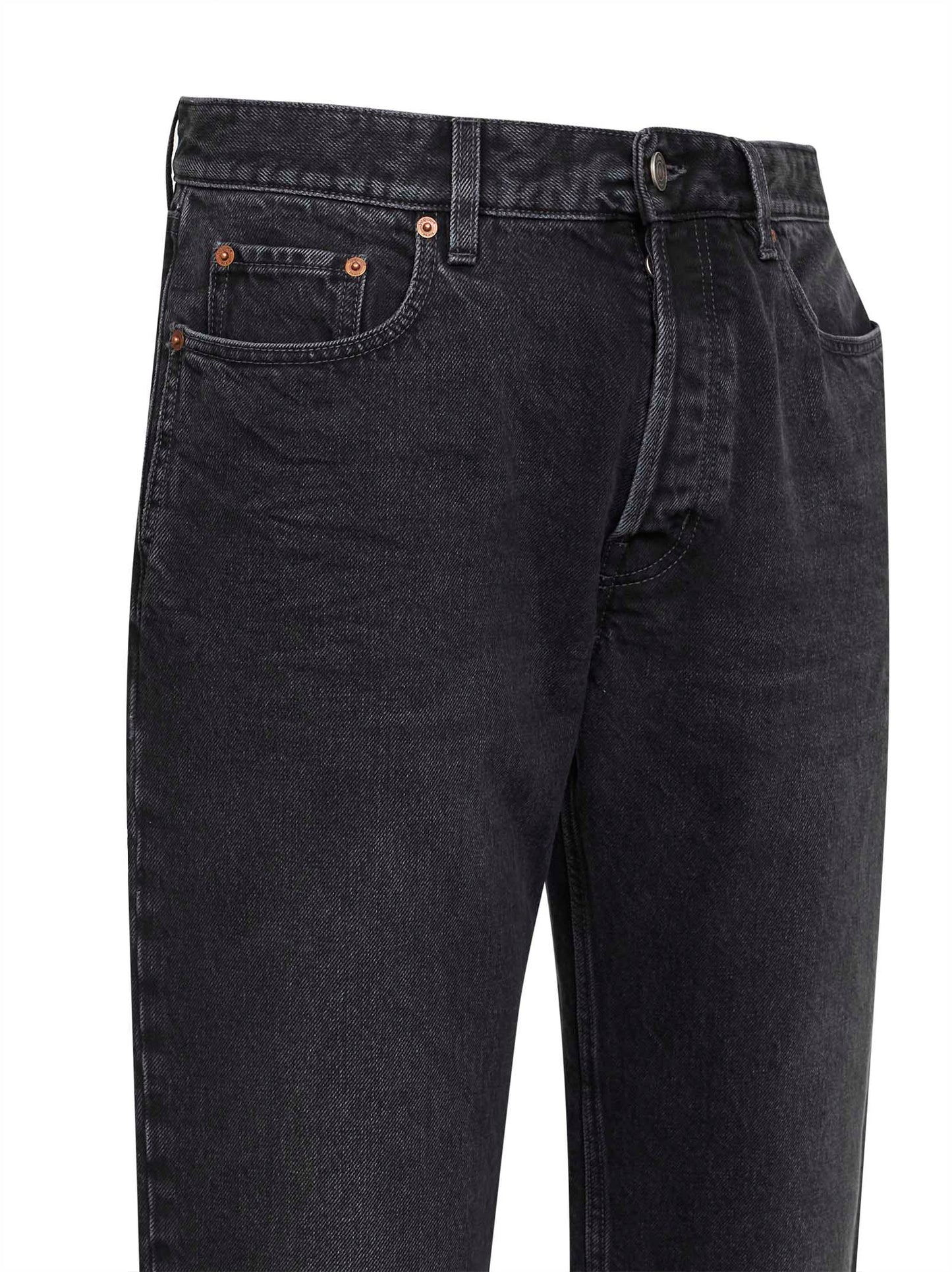 Black denim Mick straight-leg jeans