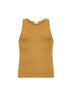 Dark honey ribbed jersey Cassandre tank top