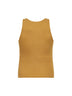 Dark honey ribbed jersey Cassandre tank top