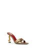 Sandali mules Opyum in crêpe satin beige