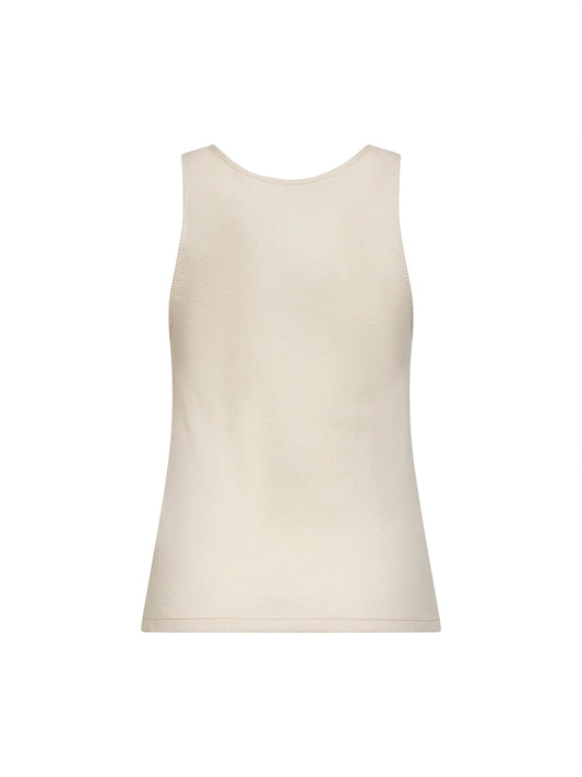 Canottiera Cassandre in cotone a costine naturale