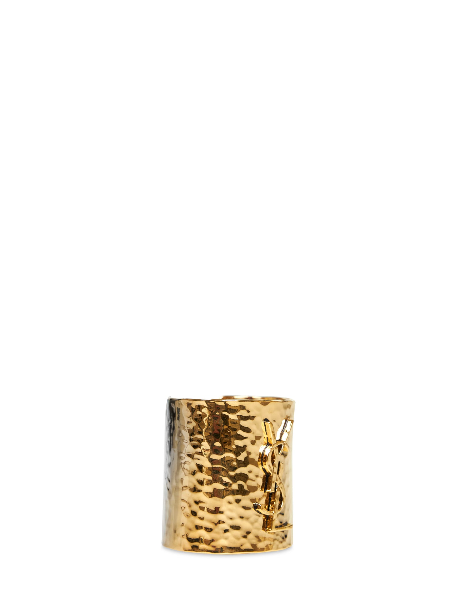 Gold metal Cassandre cuff bracelet