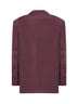 Aubergine silk habutai double-breasted blazer