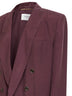 Aubergine silk habutai double-breasted blazer