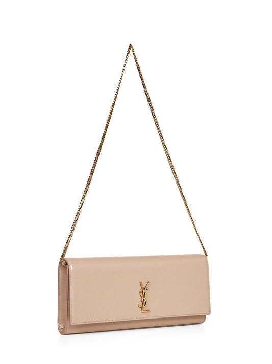 Clutch con tracolla Kate beige scuro