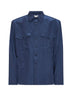 Blue viscose and silk shirt