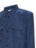 Blue viscose and silk shirt