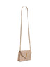 Dark beige Cassandre Classic envelope clutch with chain shoulde strap