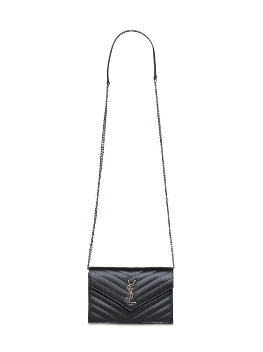 Black Cassandre envelope chain wallet