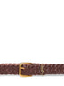 Cintura Cassandre in pelle intrecciata cioccolato bruciato