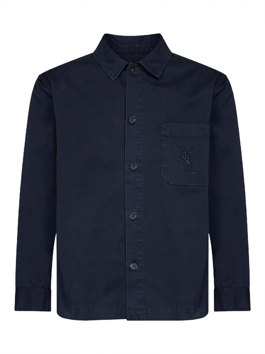 Overshirt Cassandre in cotone certificato blu navy